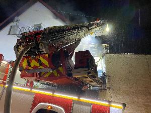 Bild: Brand eines Terrassenanbaus "Auf Der Hohl"