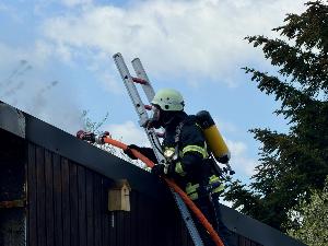 Bild: Brand einer Garage in der Jägerbergstraße