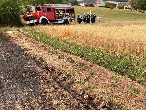Bild: Stoppelfeld brannte im Ortsteil Wiesbach