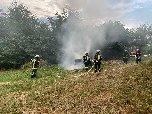 Bild: Brand in der Nähe des Freizeitzentrums Finkenrech