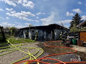 Bild: Brand einer Garage in der Jägerbergstraße