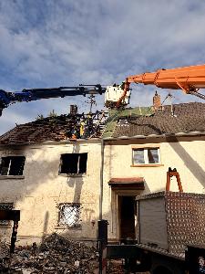 Bild: Wohnhausbrand in Dirmingen (Foto: THW OC Illingen / Kupplich-Brittnacher)