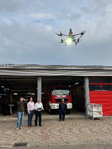 Bild: Neue Drohne bei der Feuerwehr Eppelborn im Einsatz