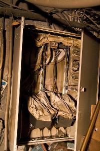 Bild: Stark beschädigt wurde auch der Sicherungskasten. Die Zähler sind im unteren Teil zu erkennen.