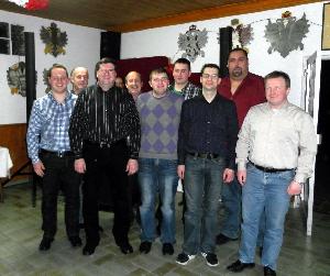 Bild: die Abordung des LBZ Habach zusammen mit Kamerad Hansi Naumann