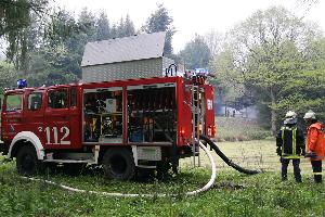 Bild: In der Nähe der Macherbacher Kapelle brannte ein Wochenendhaus nieder