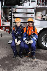 Bild: Schauübung der Jugendfeuerwehr beim Feuerwehrfest 2012 in Eppelborn
