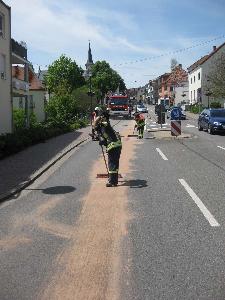 Bild: Durch den Feiertag war die Verkehrsbehinderung geringfügig.