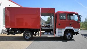 Bild: Der neue Gerätewagen Logistik im Rohbau