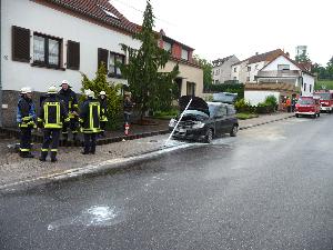 Bild: Die Einsatzstelle in der Brühlstraße in Wiesbach