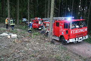 Bild: Die Feuerwehr war mit zwei Löschfahrzeugen im Einsatz