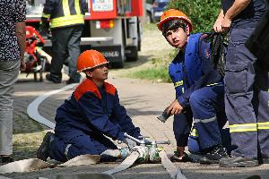 Bild: Abschlussübung der Jugendfeuerwehr in Dirmingen