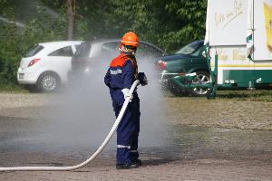 Bild: Abschlussübung der Jugendfeuerwehr in Dirmingen