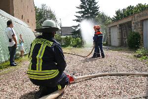 Bild: Abschlussübung der Jugendfeuerwehr in Dirmingen