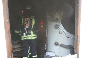 Bild: Der Brand war im Bereich der Heizungsanlage ausgebrochen