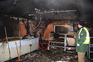 Bild: In der Ecke der Garage war der Brand offensichtlich ausgebrochen