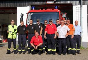 Bild: Die 14 Helfer aus den Löschbezirken Habach und Macherbach