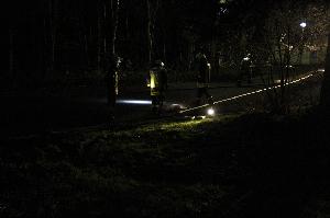 Bild: Aufbau der Wasserversorgung zur Brandstelle