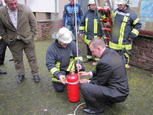 Bild: Hochzeit von Sebastian Egler aus dem Löschbezirk Eppelborn und seiner Frau Stefanie