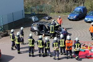 Bild: Impressionen Truppführerlehrgang 2014; Thema Technische Hilfe im Löschbezirk Eppebborn