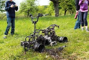 Bild: Das Quad ist vollständig ausgebrannt
