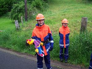 Bild: Erfolgreicher Einsatz, Ernie gerettet...