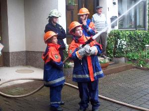 Bild: Brandeinsatz während des Berufsfeuerwehrtages