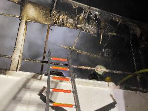 Bild: Brand eines Terrassenanbaus "Auf Der Hohl"