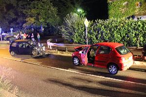 Bild: Die Unfallstelle im Bereich des Ortseingangs von Eppelborn