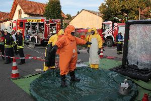 Bild: Dekontamination der eingesetzten Kräfte