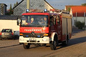 Bild: Eintreffen der ersten Einsatzkräfte aus Eppelborn am Übungsort
