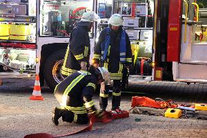 Bild: Impressionen von der landkreisübergreifenden Übung in Eppelborn