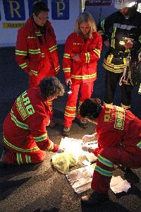 Bild: Impressionen von der landkreisübergreifenden Übung in Eppelborn
