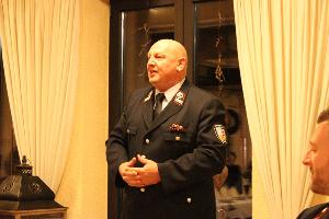 Bild: Wehrführer Klaus Theis richtete auch dankende Worte an die Anwesenden