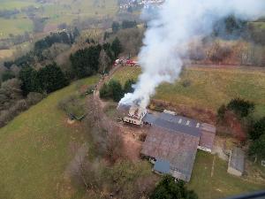 Bild: Die Einsatzstelle aus der Luft (Foto: Crew Christoph 16)