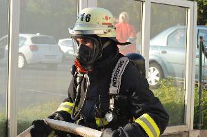 Bild: Übung an der Tankstelle