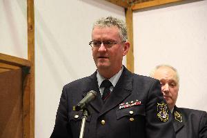 Bild: Horst Malter, der Vorsitzende des Kreisfeuerwehrverbandes, konnte Ehrungen im Namen des Verbandes aussprechen