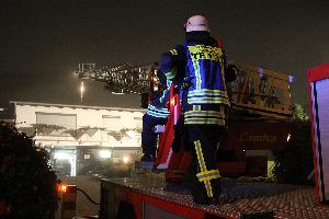 Bild: Einsatz der Drehleiter