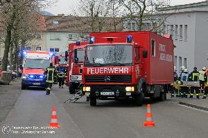 Bild: Großeinsatz von Feuerwehr, Polizei und Rettungsdienst im Rathaus in Neunkirchen (Foto: Christopher Benkert - Feuerwehr Neunkirchen)