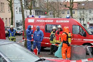 Bild: Großeinsatz von Feuerwehr, Polizei und Rettungsdienst im Rathaus in Neunkirchen (Foto: Christopher Benkert - Feuerwehr Neunkirchen)