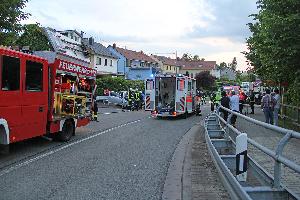 Bild: Die B10 musste für längere Zeit voll gesperrt werden