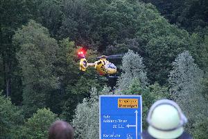 Bild: Start des Rettungshubschraubers