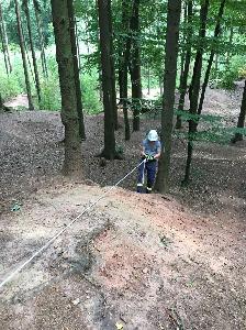 Bild: Praktische Übungen zum Sichern an absturzgefährdeten Bereichen