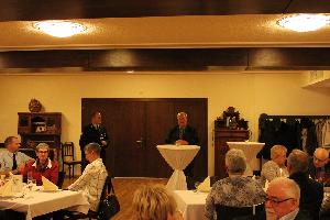 Bild: Der erste Beigeordnete der Gemeinde Eppelborn Berthold Schmitt bei seinem Grußwort