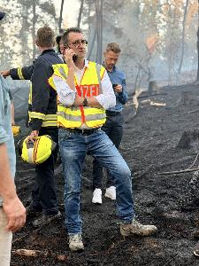 Bild: Feuerwehr Eppelborn unterstützte bei großem Waldbrand bei Ottweiler