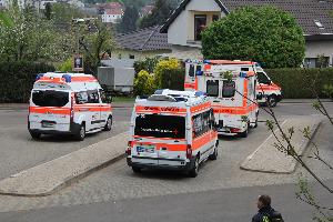 Bild: Rettungswagen im Bereitstellungsraum