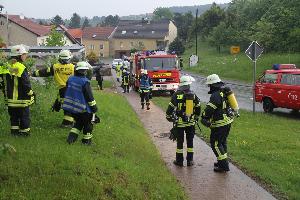 Bild: In Humes musste die Feuerwehr nach einem Blitzschlag ausrücken