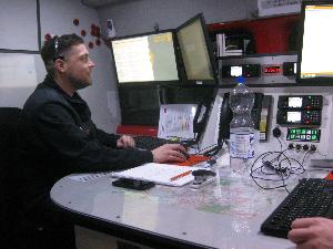 Bild: Blick in den Einsatzleitwagen der Feuerwehr Illingen