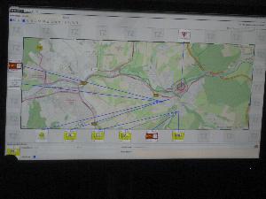 Bild: Digitale Lagekarte im Einsatzleitwagen
