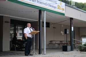 Bild: Begrüßung der Gäste durch Löschbezirksführer OBM Heino Molter